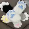 Garras de Animal Coloridas Peludas Luvas Fursuit Garra de Gato Luvas de Menina Gato Impulso de Abertura de Loja Nova Pelo