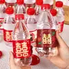 Pegatinas creativas para botellas de agua mineral de boda, para banquetes de boda, agua embotellada, pequeñas pegatinas con palabras para bodas, suministros para bodas