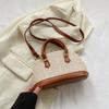Bolso de mujer, primavera 2023, nuevo estilo coreano, moderno, tejido, portátil, sencillo, informal, de paja, bandolera de hombro