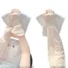 Mangas de Encaje Estilo Hada de Seda de Hielo con Protección Solar para Mujer, Transpirables y Delgadas para Verano, Mangas Sueltas para Conducir, Protección UV para Exteriores
