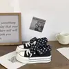 Zapatos de Lona con Suela Gruesa Bell para Mujer 2026 Otoño Nuevo Estilo Zapatillas con Estrellas y Rayas para Mujer Estilo Coreano Versátiles Zapatos Casuales 6970
