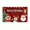Tecido de Fundo Transfronteiriço Decorações de Natal Bandeiras de Janela Pano Pendurado de Ano Novo Tapeçaria Banner de Decoração Externa Personalização