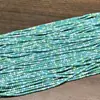 Aproximadamente 2 mm de cuentas de mijo de color turquesa imitación esmaltado cadena larga semiacabada DIY texto juego cuentas de Buda accesorios de joyería cadena de teléfono móvil mano