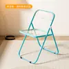 Silla Transparente para Tienda de Ropa de Mujer Silla para Fotos Silla de Comedor Acrílica Silla Plegable de Cristal Plástico Taburete de Maquillaje de Celebridad de Internet