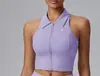 Colete de ioga integrado com zíper frontal, roupa íntima esportiva de alta resistência, à prova de choque, push-up, sutiã fitness anti-flacidez