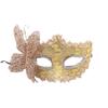 Wenyou Máscara de Media Cara de Mascarada de Halloween Máscara de Princesa Veneciana Máscara de Mariposa Dorada Rosa Máscara de Mariposa