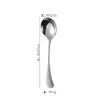 Cuchara de acero inoxidable de alta calidad cuchara redonda cuchara de mango largo cuchara engrosada cuchara casera para arroz cuchara creativa para hotel cuchara para beber