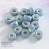 Jingdezhen Joyería Cuentas Espaciadoras de Agujero Grande Accesorios para Ropa Pulsera Material DIY Espaciador Cuentas Sueltas Anillo Girado en Horno Cuentas de Cerámica