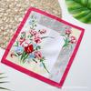 Fabricante em estoque fornece lenço de bolso de aba larga com estampa colorida estilo pastoral para mulheres lenço quadrado estampado de algodão puro grande quantidade e excelente preço