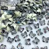 Decoraciones Mariposa para Uñas 9*10mm, Pedrería con Base Puntiaguda, Cristales para Uñas Irregulares Súper Brillantes, Decoraciones de Cristal para Uñas Usables Venta al por Mayor
