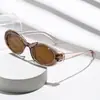 Gafas de sol de moda estilo influencer, protección UV, estilo retro francés, unisex, gafas de sol con montura ovalada ojo de gato
