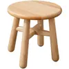 Taburete Redondo Pequeño en Liquidación, Mesa de Café para Sala de Estar, Taburete Bajo para Adultos, Taburete Pequeño para Niños, Taburete de Madera para el Hogar