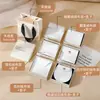 Set de Caja de Joyería Blanca y Bolsa de Terciopelo con Tapa, Almacenamiento de Anillos y Collares de Joyería Caja de Cajón con Tapa abatible de Tela