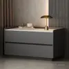 Mesita de noche de madera maciza de lujo ligero para dormitorio, Nuevo armario de almacenamiento simple, Armario de almacenamiento de estilo italiano moderno, Armario ensanchado