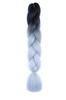 Nueva versión de trenza grande [doble color] Trenza africana sucia peluca trenza cola de caballo fibra química seda de alta temperatura color trenza grande