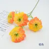 Flores Artificiales de Seda para Bodas, Pared de Flores de Fondo para Salón de Bodas, Arreglos Florales de Techo y Suelo, Flores Falsas de Clemátide de un Solo Tallo Estilo Europeo