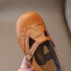 Zapatos de Cuero para Niñas 2026 Otoño Nuevo Estilo Coreano Zapatos de Princesa para Bebé Suave Cuero Zapatos Planos de Moda Color Sólido Zapatos de Rendimiento