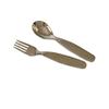 Cuchara y Tenedor Infantiles de Acero Inoxidable 304, Cuchara y Tenedor Cortos, Cuchara y Tenedor para Bebé, Cuchara de Postre Estilo Coreano, Lindos y Duraderos, Cuchara para Suplementos Alimenticios Anticaídas 1-5