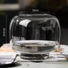 Vaso de vidro de luxo leve e moderno transparente, arranjo de flores redondas e grandes, sala de estar, mesa de jantar, decoração de vidro