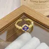 Anillo Abierto Vintage de Flor y Mariposa de Esmalte Multicolor para Mujer, Anillo de Lujo Ligero de Nicho Retro