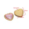 Colgante de Corazón de Encaje de Acero Inoxidable Transfronterizo Colgante de Piedra Preciosa DIY Accesorios de Joyería para Collares y Pulseras Europeos y Americanos Venta al por Mayor