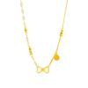Colar de Corrente para Clavícula Shin Gold Bow Vietnamita de Longa Data Assimetrico Escape Princess Tie All-match Niche Feminino