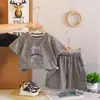 Conjunto de Verano para Niños 2026 Nuevo Moderno Conjunto de Dos Piezas Bebé Verano Camiseta de Manga Corta Shorts Ropa para Bebé