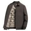 Chaqueta de plumón con solapa de hilo jacquard de alta densidad Otoño e Invierno Nueva para Hombre Nuevo Estándar Nacional 90 Terciopelo Ropa de Trabajo Juvenil Chaqueta de plumón