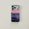 Dibujo a Línea de Vista al Mar Nocturno Adecuado para Iphone17Promax Apple 16/15Pro Correa Colgante 17 Funda de Teléfono