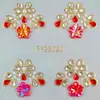 Patrón de Pegatinas Pintadas de Joyas de Princesa Retro para la Frente Estilo Antiguo Facial Niños Pegatinas Brillantes para Cejas con Pedrería Pegatinas Faciales Estereoscópicas