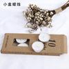 Estilo INS Collar de Lujo Ligero Anillo Caja de Almacenamiento de Joyería Portavelas de Vidrio con Corona en Relieve Decoración con Trazos Dorados Adornos