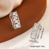 Cuff de Oreja Retro Francés Hueco con Circonita Pendientes de Diamante Completo Chapados en Oro de Lujo Ligero Pendientes Versátiles para Mujer para el Viaje Diario