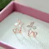 Aretes de mariposa ondulados de lujo ligero para mujer, estilo ins, frescos y sofisticados, aretes de moda transfronterizos, accesorios para la oreja únicos y elegantes