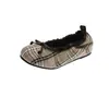Muñeca Estilo Ballet Cabeza Zapatos Individuales Mujer 2026 Nuevo Impresionante Par con Faldas Lazo Boca Baja Tacón Bajo Viaje Mary Janes