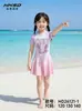 Hainaston 26121 Nuevo Traje de Baño de Una Pieza Estilo Falda para Niñas para Juegos Acuáticos de Verano Niños