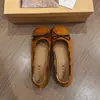 Elegantes Zapatos Planos de Estilo Vintage 2026 para Mujer, Puntiagudos Cuadrados, Sin Cordones, Otoño, Lazo, Estampado de Leopardo Versátil, Cómodos
