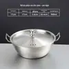 Tazón de Acero Inoxidable 304 para Vino de Arroz Coreano Espesado con Asa Restaurante Tienda de Barbacoa Snack Condimento Tazón Kimchi de Doble Asa