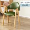 Mesa y Silla de Comedor de Madera Maciza con Respaldo, Silla de Comedor Resistente para el Hogar, Silla Nórdica Gruesa en Forma de A, Taburete de Escritorio de Liquidación Especial