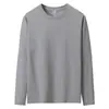 Camiseta base de algodão puro 230g com ombros caídos, nova peça casual para outono e inverno com logo personalizado, marca da moda