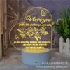 Lámpara de noche 3D transfronteriza con ambiente festivo para madre, luz acrílica, regalo de bendición, LED, colorida y creativa, lámpara de mesa