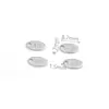 Corrente de Cauda Oval Gravada em Aço Inoxidável Eletrodepositado a Vácuo Etiqueta com Logo K18 Pingente de Joia para Colar DIY Etiqueta Pequena