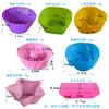 Molde de silicona para muffins, forma de corazón, redondo, para pastel, pudín, gelatina, hojaldre, mousse, freidora de aire