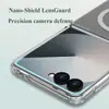Adequada para a capa do telefone Samsung Z Flip 7 com atração magnética, transparência, finura e compatibilidade com a pele LeReach