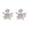 N13531 Collar Exagerado de Flor con Goteo de Aceite Diseño de Nicho Cadena para Clavícula Joyería de Moda con Sensación de Alta Gama para Mujeres