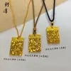 Nuevo Colgante de Collar de Hielo Triturado Estilo Chino CNC con Accesorio de Colgante de Cuerda de Cera Hecha a Mano, Exquisita Decoración de Colgante de Nicho