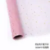 Flor de Fio Xingyue Embalagem Gaze Estampada a Quente Fio 5 Jardas/Rolo Embalagem Floral para Buquê Coreano Gaze Spot Atacado