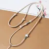 Cordón de collar marrón, cordón de cuero encerado hecho a mano, cordón para colgante de jade, cordón para colgar con hebilla de seguridad para colgante de jade, correa para el cuello para hombres y mujeres