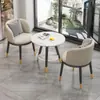 Mesa Pequeña y Sillas Doble Capa para Ocio en Balcón, Mesa de Centro y Sillas Sencillas Modernas de Moda, Juego de Tres Piezas de Una Mesa y Dos Sillas para Hotel