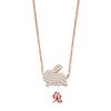 Collar original de los doce signos del zodíaco para mujer, nuevo estilo coreano, colgante de diamante del año del conejo, oro rosa, año animal, cadena para la clavícula de plata de ley