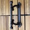 Manija de Puerta de Hierro Fundido Artesanal de Jardín Patio Atmosférico Retro Europeo Manija Mano Decoración del Hogar Decoración de Pared Manija de Puerta